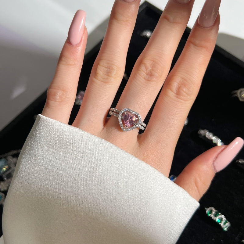 (PINK) MATCHING HEARTS Ring