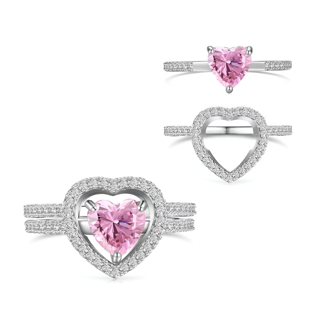 (PINK) MATCHING HEARTS Ring