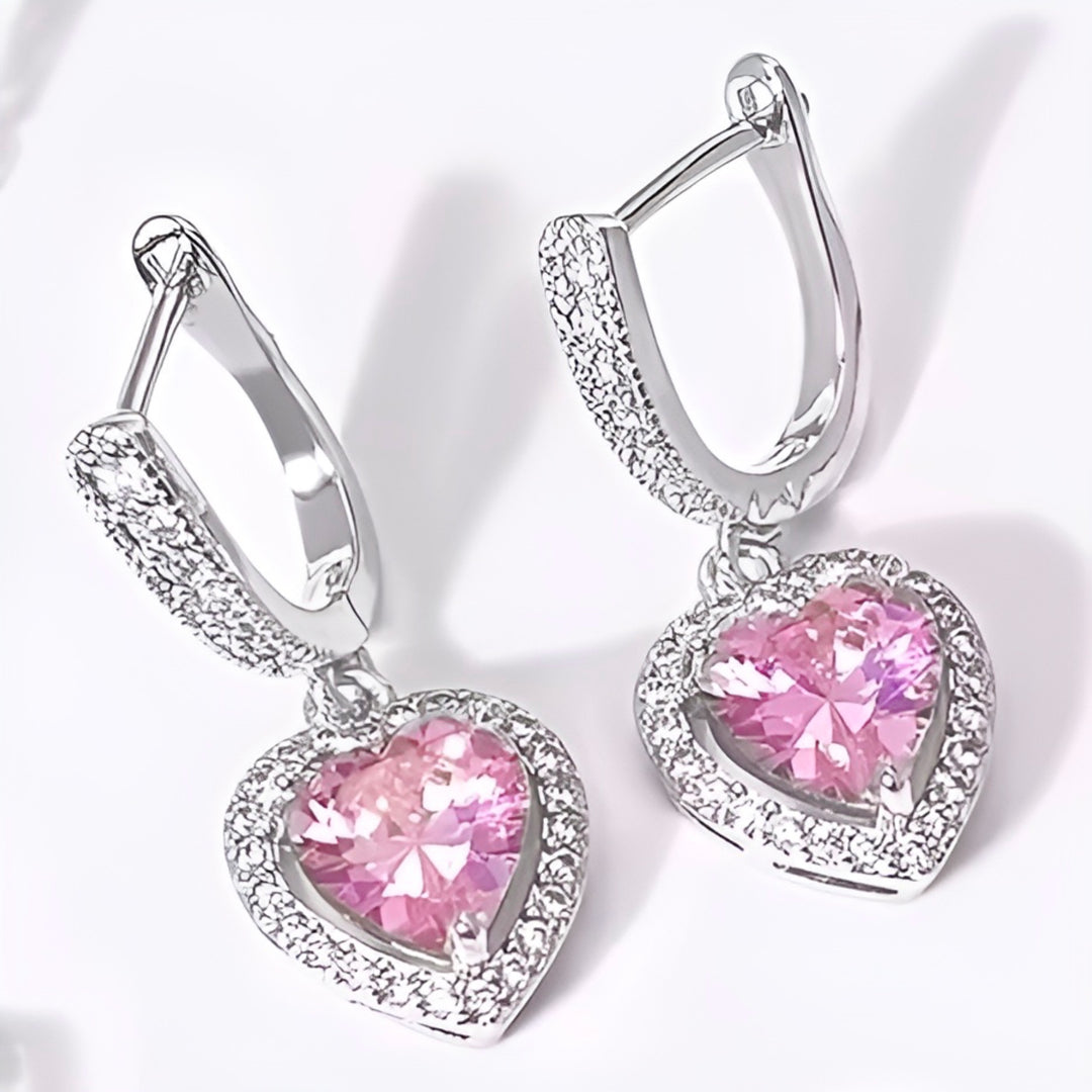 ADORE Pink Hearts Earrings