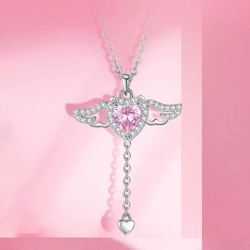 (PINK) ANGEL HEART Necklace