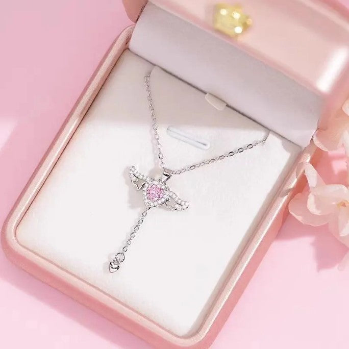 (PINK) ANGEL HEART Necklace