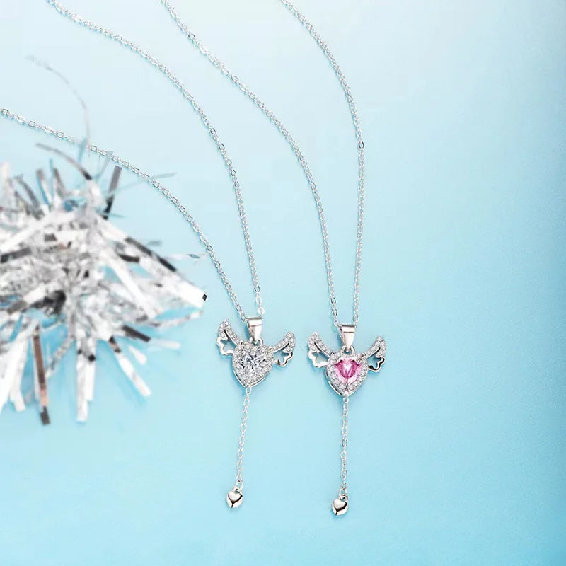 ANGEL HEART Necklace (Pink or White)