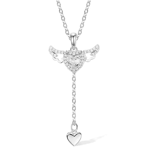 ANGEL HEART Necklace (Pink or White)