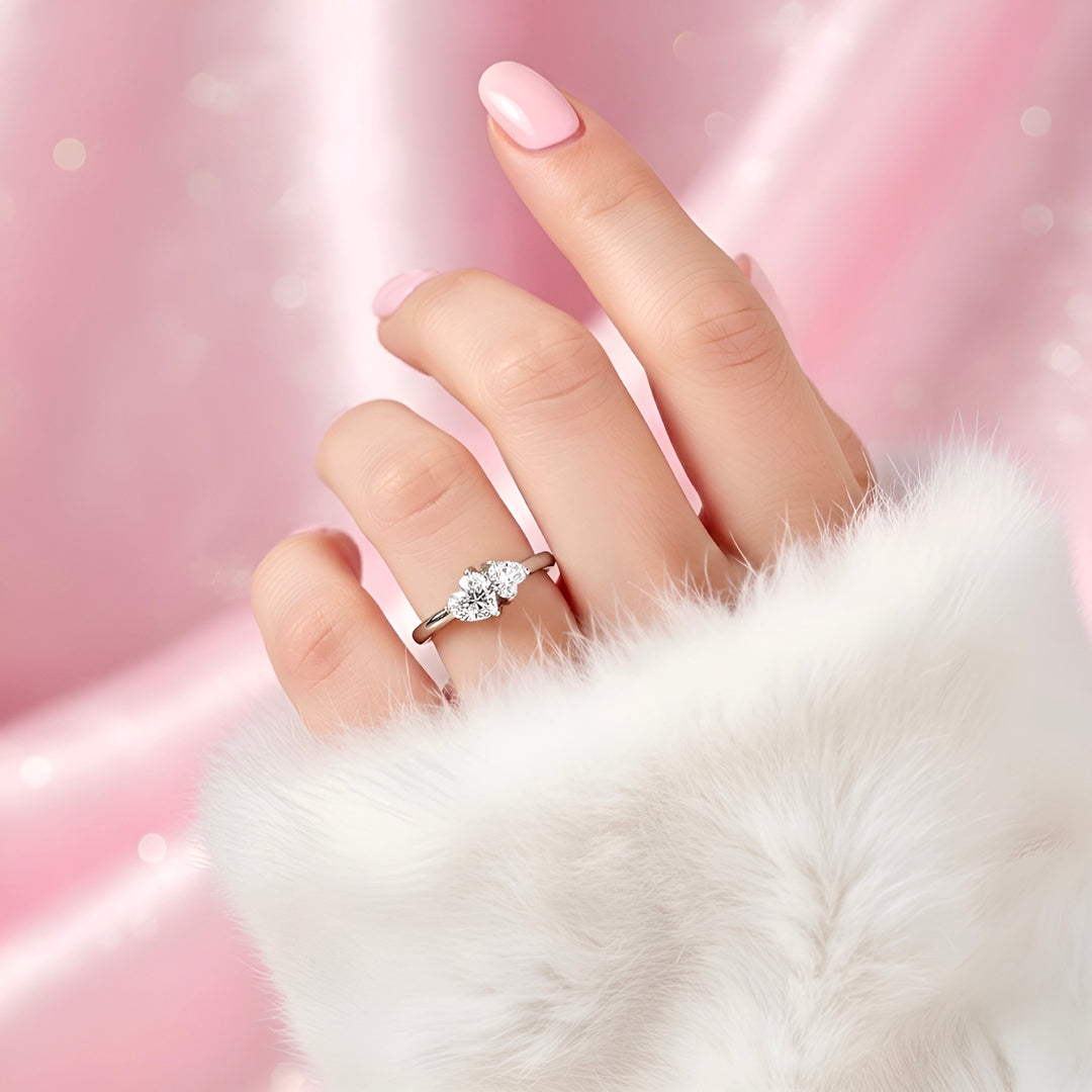 EVERLASTING Double Hearts Ring