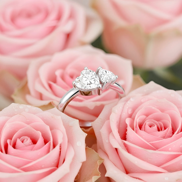 EVERLASTING Double Hearts Ring