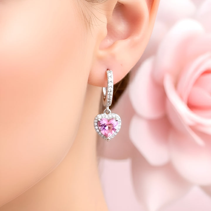 ADORE Pink Hearts Earrings