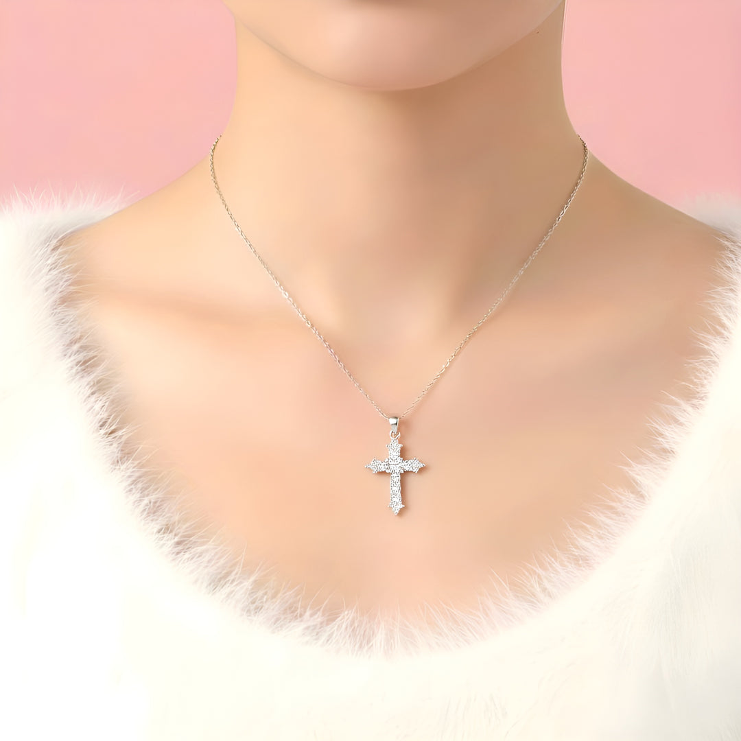 (SILVER) THE PROMISE Cross Necklace