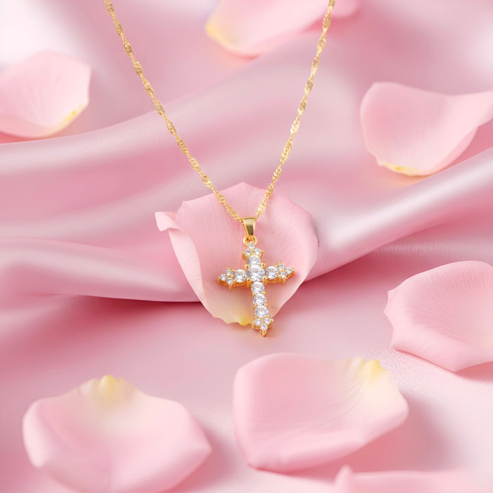 (GOLD) THE PROMISE Cross Necklace