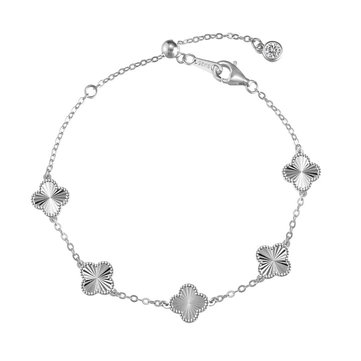 GOOD LUCK Clovers Bracelet (Silver or Gold)