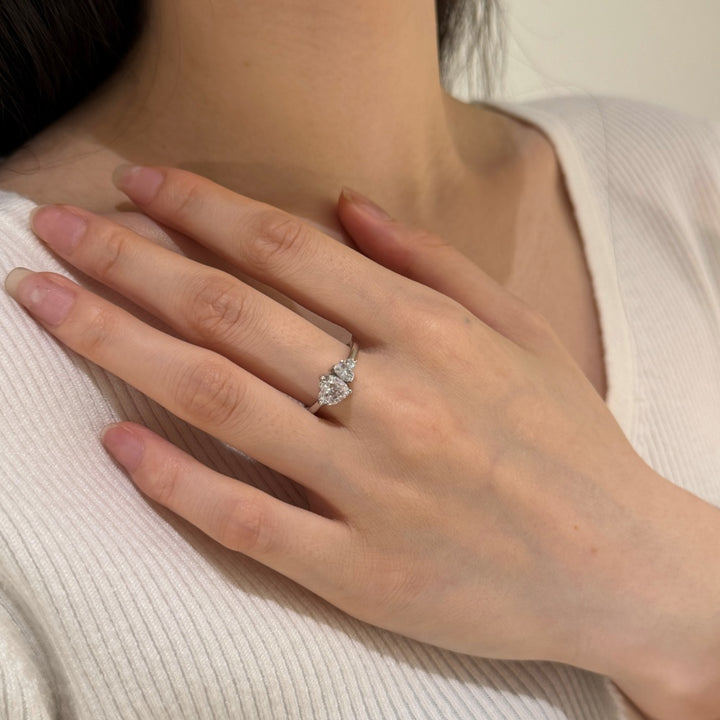 EVERLASTING Double Hearts Ring