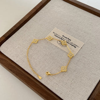 (GOLD) RICH CLOVER Bracelet 18k Gold-Plated