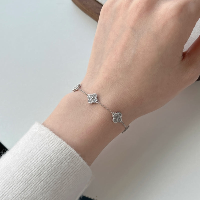 (SILVER) RICH CLOVER Bracelet