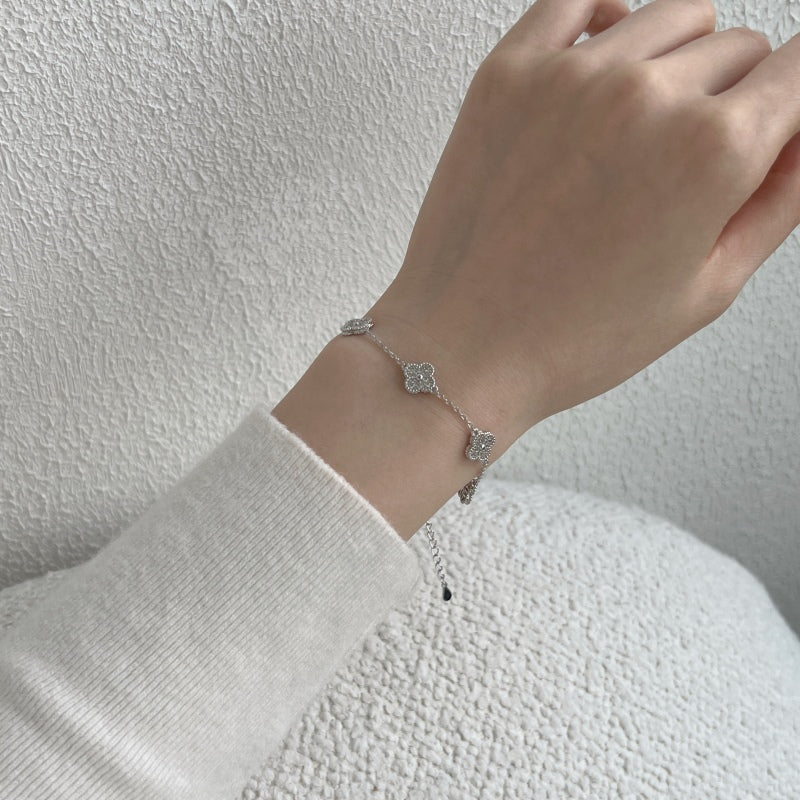 (SILVER) RICH CLOVER Bracelet