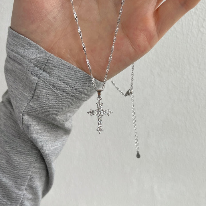 (SILVER) THE PROMISE Cross Necklace