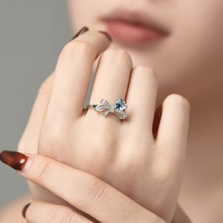 (BLUE) VALENTINE Ring S925 Sterling Silver