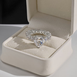 (WHITE) HIGH-CLASS Hearts Ring S925 Sterling Silver