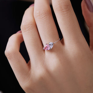 FOREVER MINE Adjustable Ring S925 Sterling Silver (PINK)