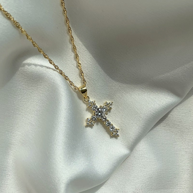 (GOLD) THE PROMISE Cross Necklace