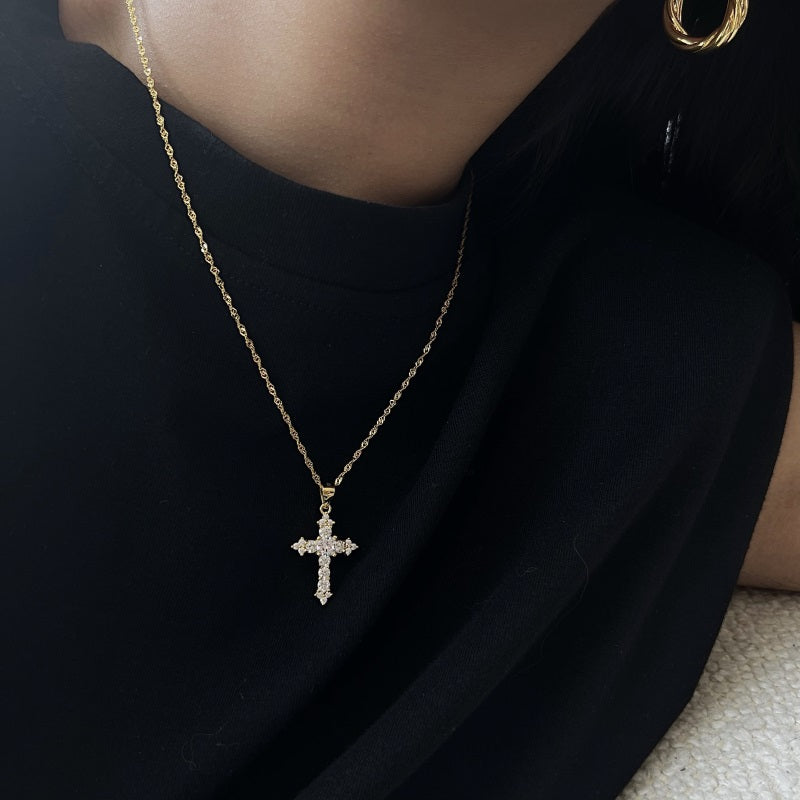 (GOLD) THE PROMISE Cross Necklace