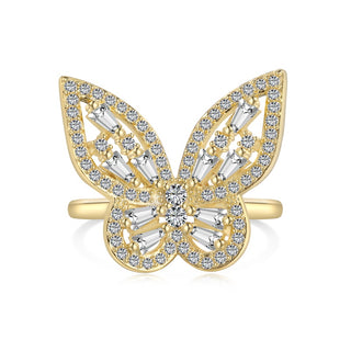 (GOLD) LUXURY BUTTERFLY Adjustable Ring 18k Gold-Plated