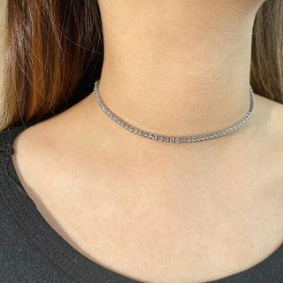 DIAMOND TENNIS Necklace S925 Sterling Silver