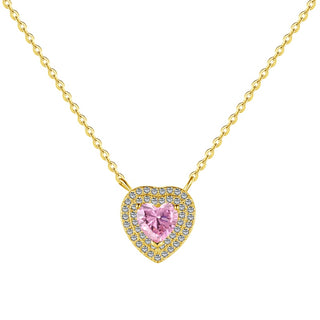 (GOLD) HEART CHARM Necklace 18k Gold-Plated