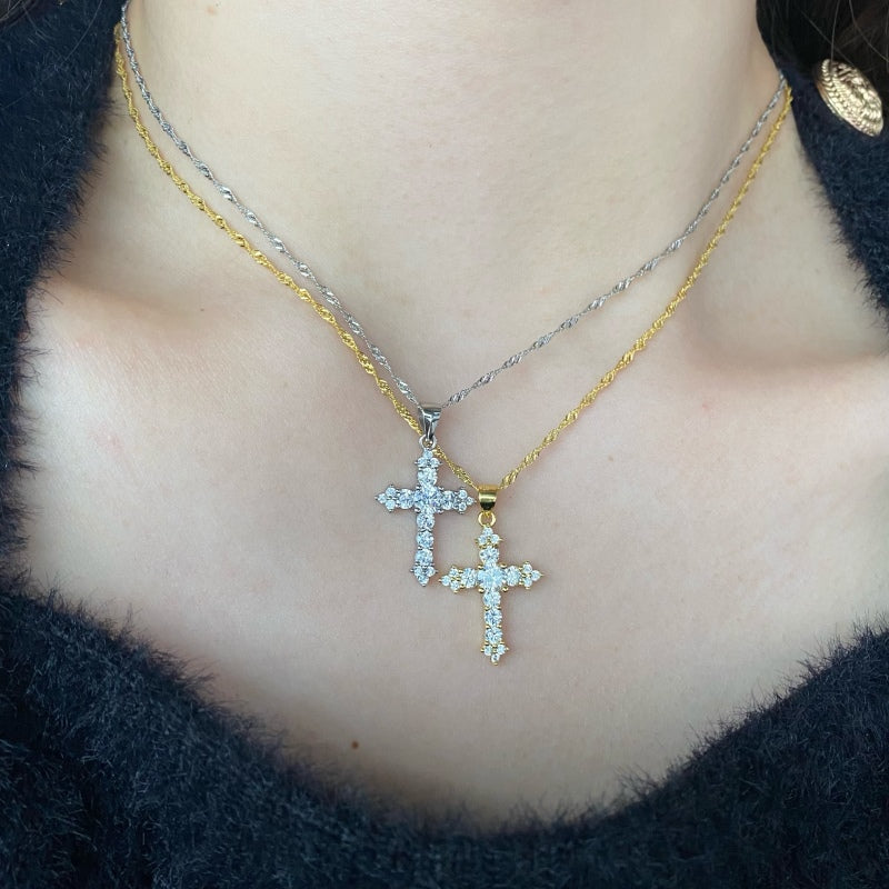 (SILVER) THE PROMISE Cross Necklace