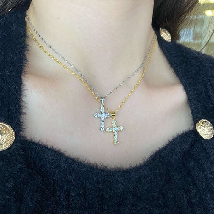 (SILVER) THE PROMISE Cross Necklace