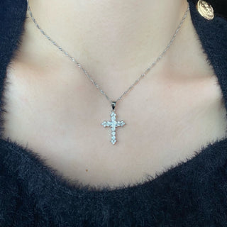 (SILVER) THE PROMISE Cross Necklace S925 Sterling Silver