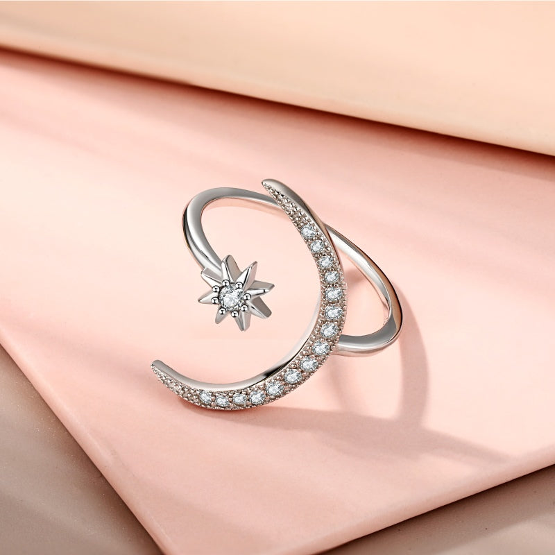 MOON AND STAR Ring