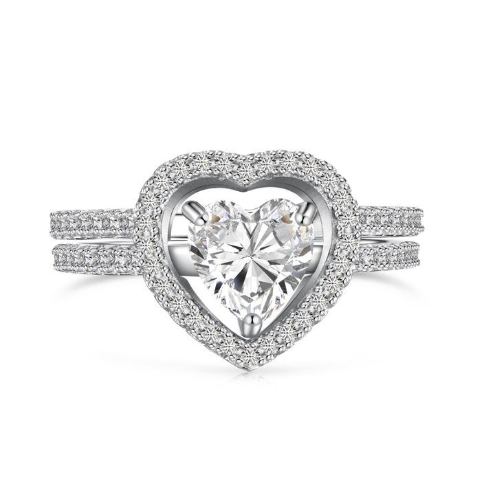 (WHITE) MATCHING HEARTS Ring