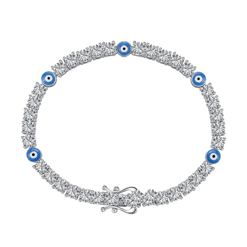 EVIL EYES Diamond Bracelet S925 Sterling Silver