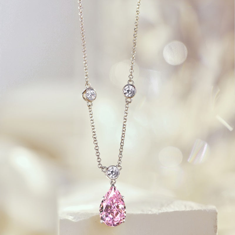 PINK TEAR-DROP Necklace