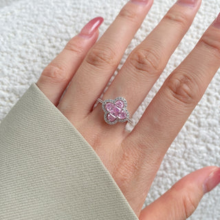 (PINK) EUPHORIA CLOVER Ring S925 Sterling Silver