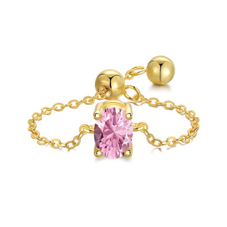 (GOLD) PINK GOLDEN HOUR Ring 18k Gold-Plated