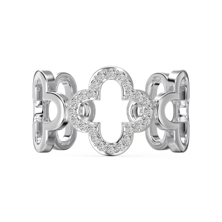 (SILVER) LUXE CLOVER Ring