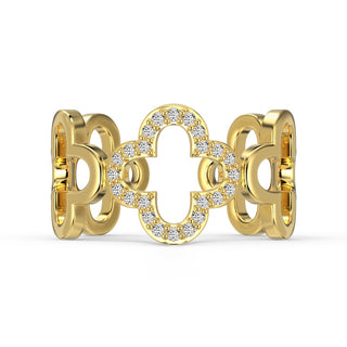 (GOLD) LUXE CLOVER Adjustable Ring 18k Gold-Plated