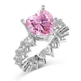 (PINK) HIGH-CLASS Hearts Ring S925 Sterling Silver