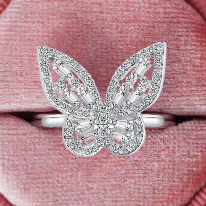 (SILVER) LUXURY BUTTERFLY Ring