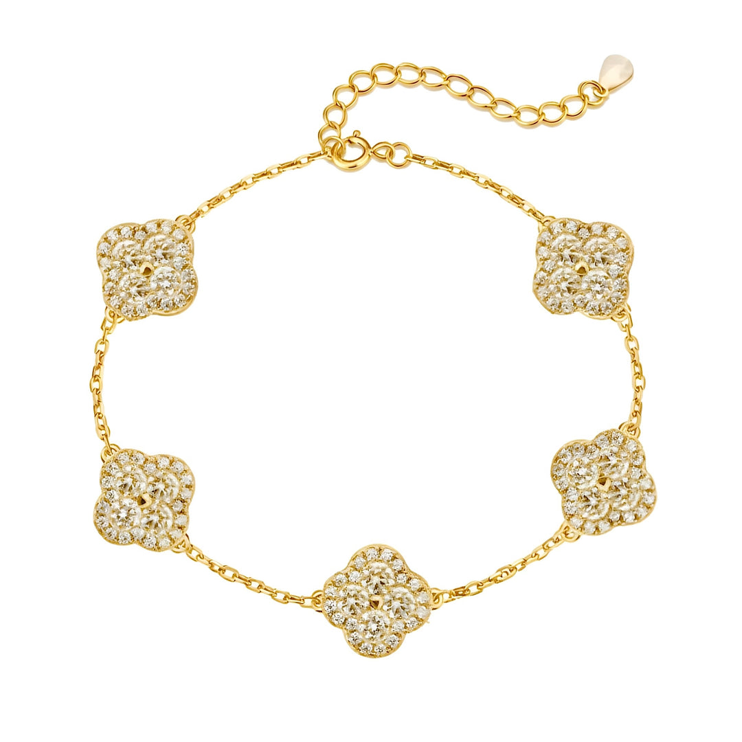 LUCKY Clovers Bracelet (Silver or Gold)