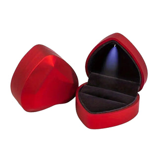 HEART-SHAPED RINGS BOX (With LED Light)